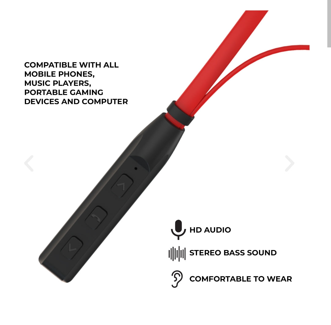 Opulentique-M120 Wireless Neckband With Bluetooth V.5.1 EDR Chip For Gaming 24 Hours Play Time