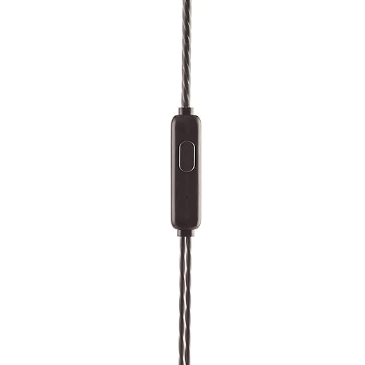 Opulentique Rx-40 in Ear Balanced Bass Earphone | HD Sound Quality | 3.5mm Aux Audio Jack | One Meter Tangle Free Wire Cord | Wired Earphone with in-line Mic | Black Color