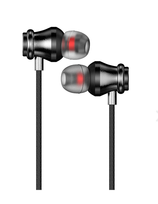 Opulentique T-350 Wired HiFi Earphones with 3.5mm & Type-C Plug, Ergonomic Design, Sweat-Proof, 1.2m Cable