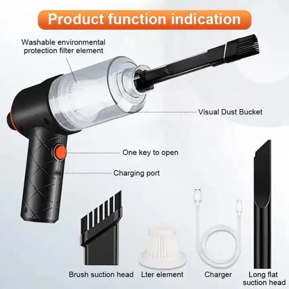 Portable Handheld Air Duster Wireless Vacuum/Suction Cleaner