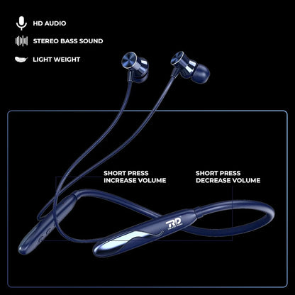 Opulentique M145 Wireless Neckband fast Charging With 300mah Battery with Mic,13mm Drivers, HD Audio Deep Bass, Up to 56 Hours Music and Calling Time,IPX4 Sweat Proof Neckband, ENC