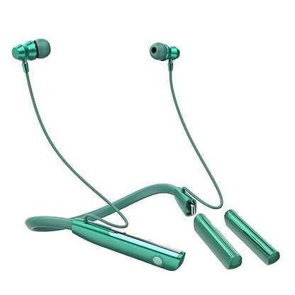 Opulentique M160 Wireless Neckband With Upto 140 Hour 13mm Drivers, Type C ASAP Charging, Bluetooth V5.0 Gaming Neckband, ENX Tech, IPX4 Sweat Proof, 6 Months Warranty