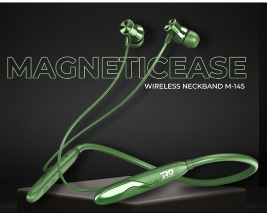 Opulentique M145 Wireless Neckband fast Charging With 300mah Battery with Mic,13mm Drivers, HD Audio Deep Bass, Up to 56 Hours Music and Calling Time,IPX4 Sweat Proof Neckband, ENC