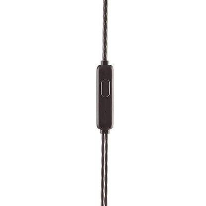Opulentique Rx-40 in Ear Balanced Bass Earphone | HD Sound Quality | 3.5mm Aux Audio Jack | One Meter Tangle Free Wire Cord | Wired Earphone with in-line Mic | Black Color